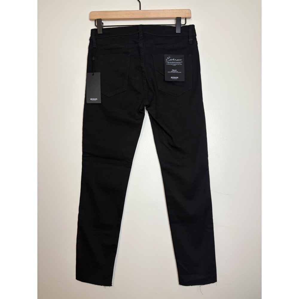 Hudson Enhance Tally Black Mid-Rise Skinny Crop Jeans Size 27
